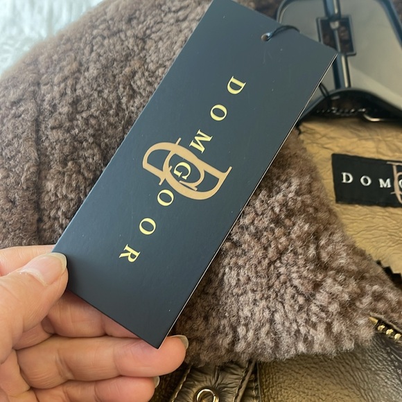 Dom Goor Metallic Sheerling sheepskin bronze leather coat - Picture 9 of 16